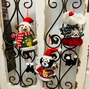 SET OF 3.  CUTE & FUNNY CHRISTMAS ORNAMENTS OR CHRISTMAS DECOR.
